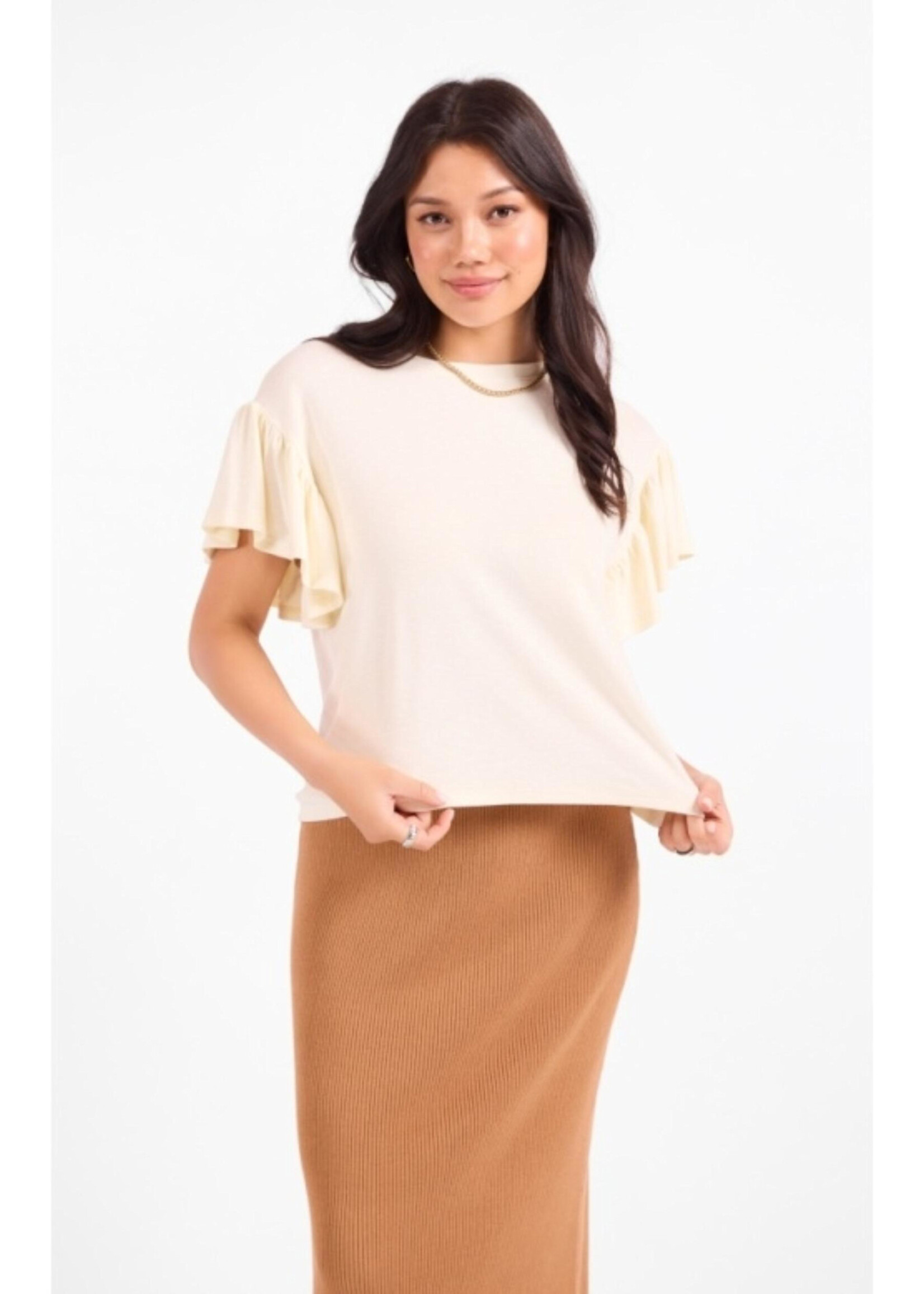 Sadie & Sage Delphine Ruffle Sleeve Top