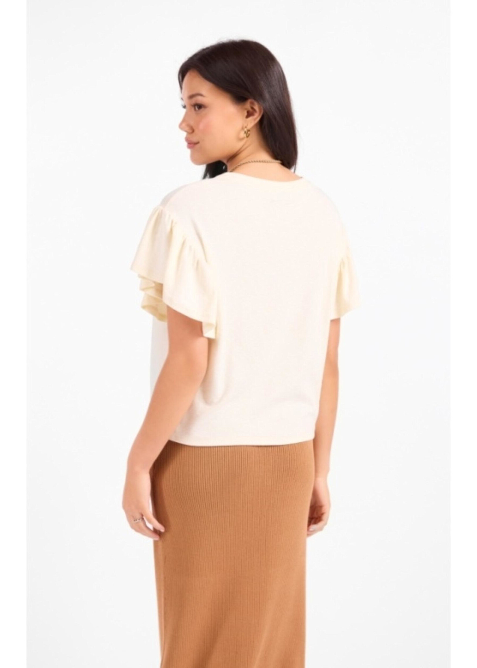 Sadie & Sage Delphine Ruffle Sleeve Top