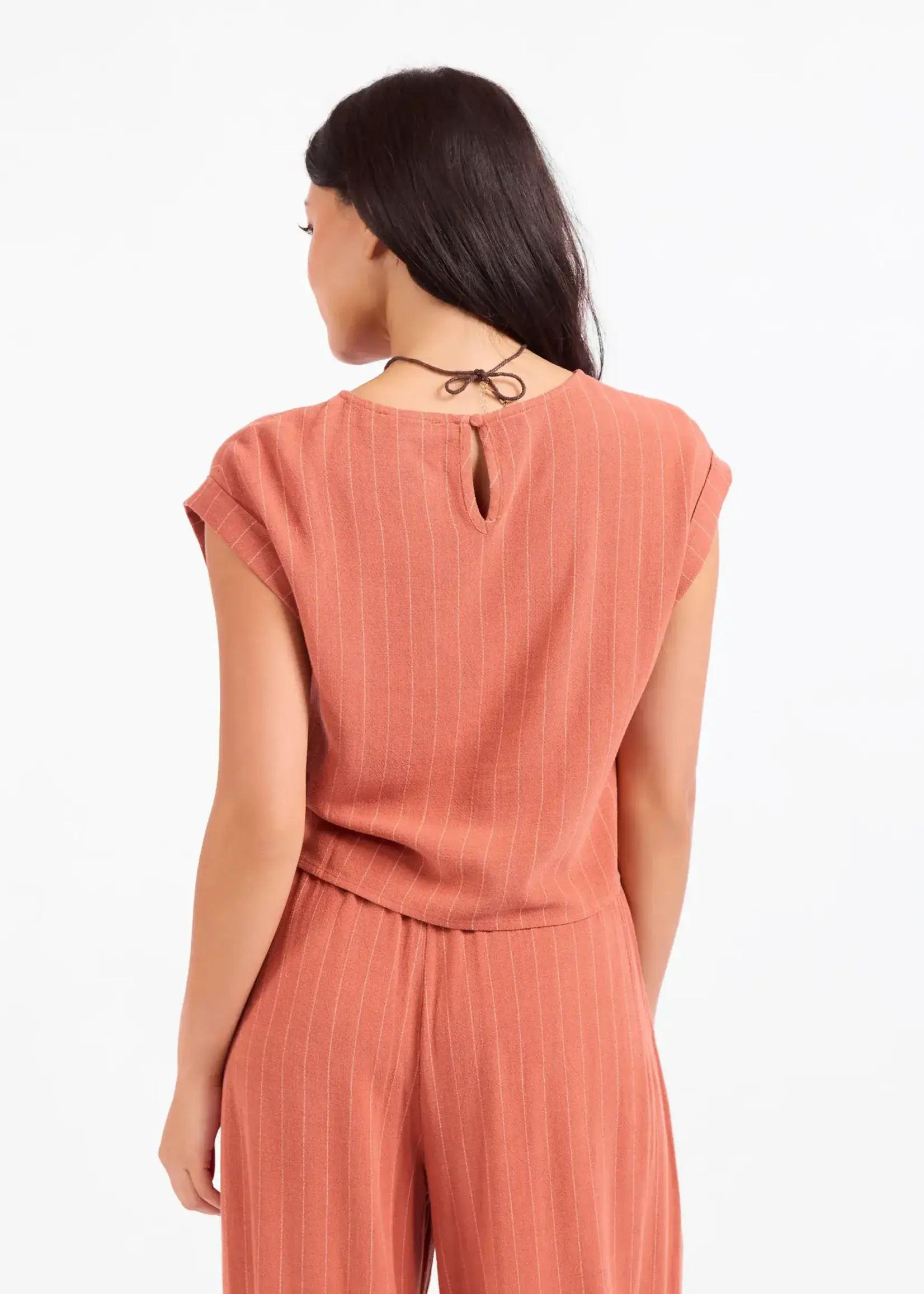 Sadie & Sage Sugarloaf Stripe Cuffed Top