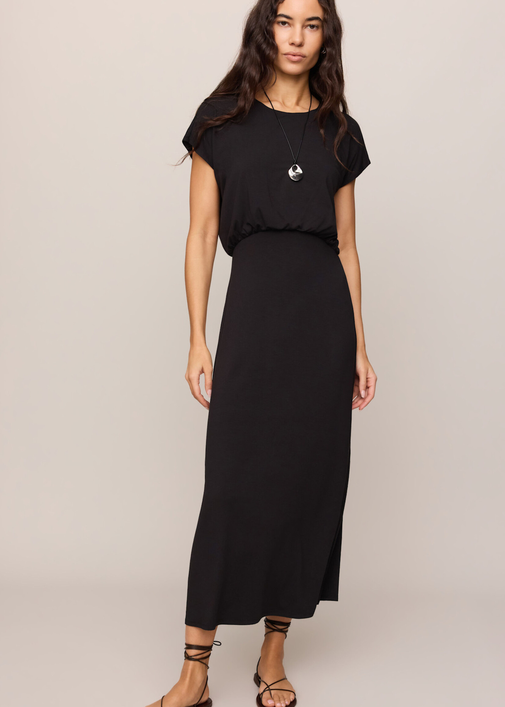 ZSupply Best Black Jersey Midi Dress