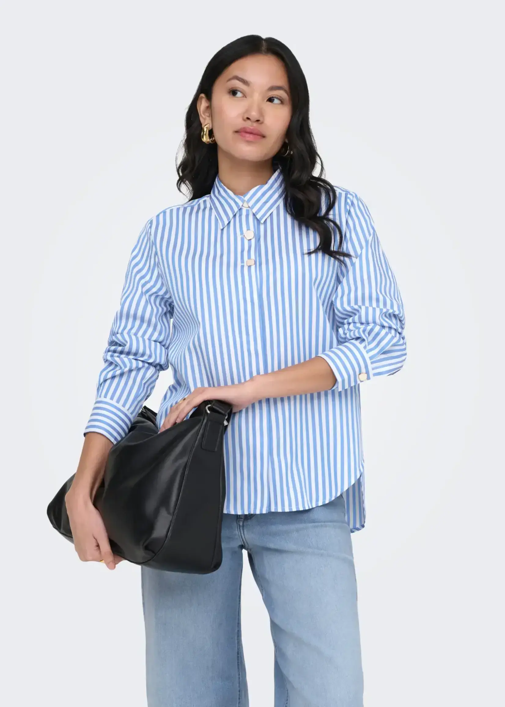 Only Oregon Polished Button-Front Top