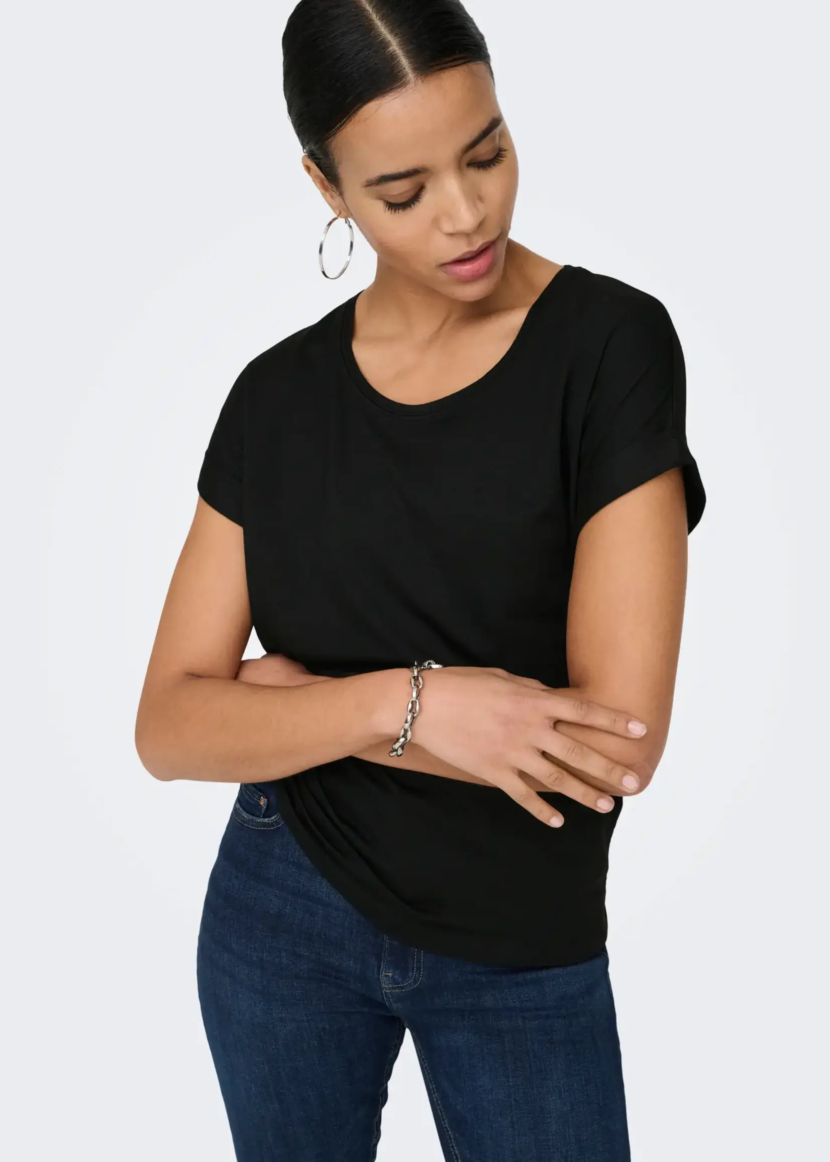 Only Rolled Sleeve Tee