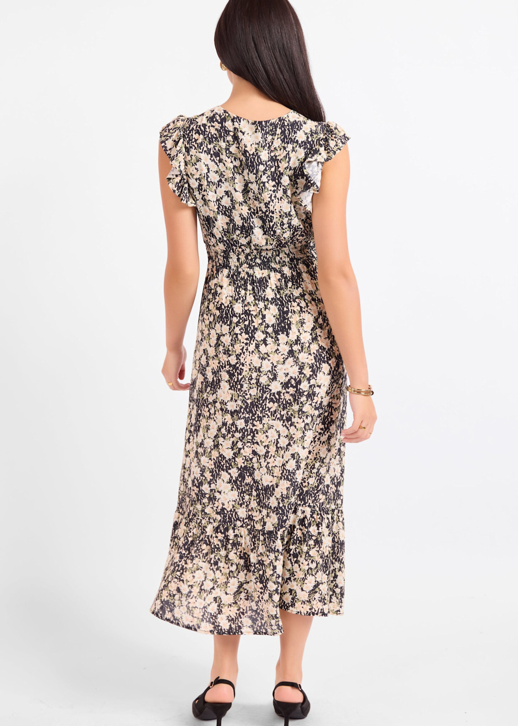 Sadie & Sage Wildflower Impression V-Neck Dress