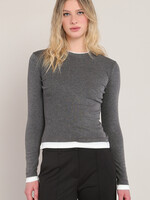 Room 34 Everyday Faux-Layered Crewneck Top