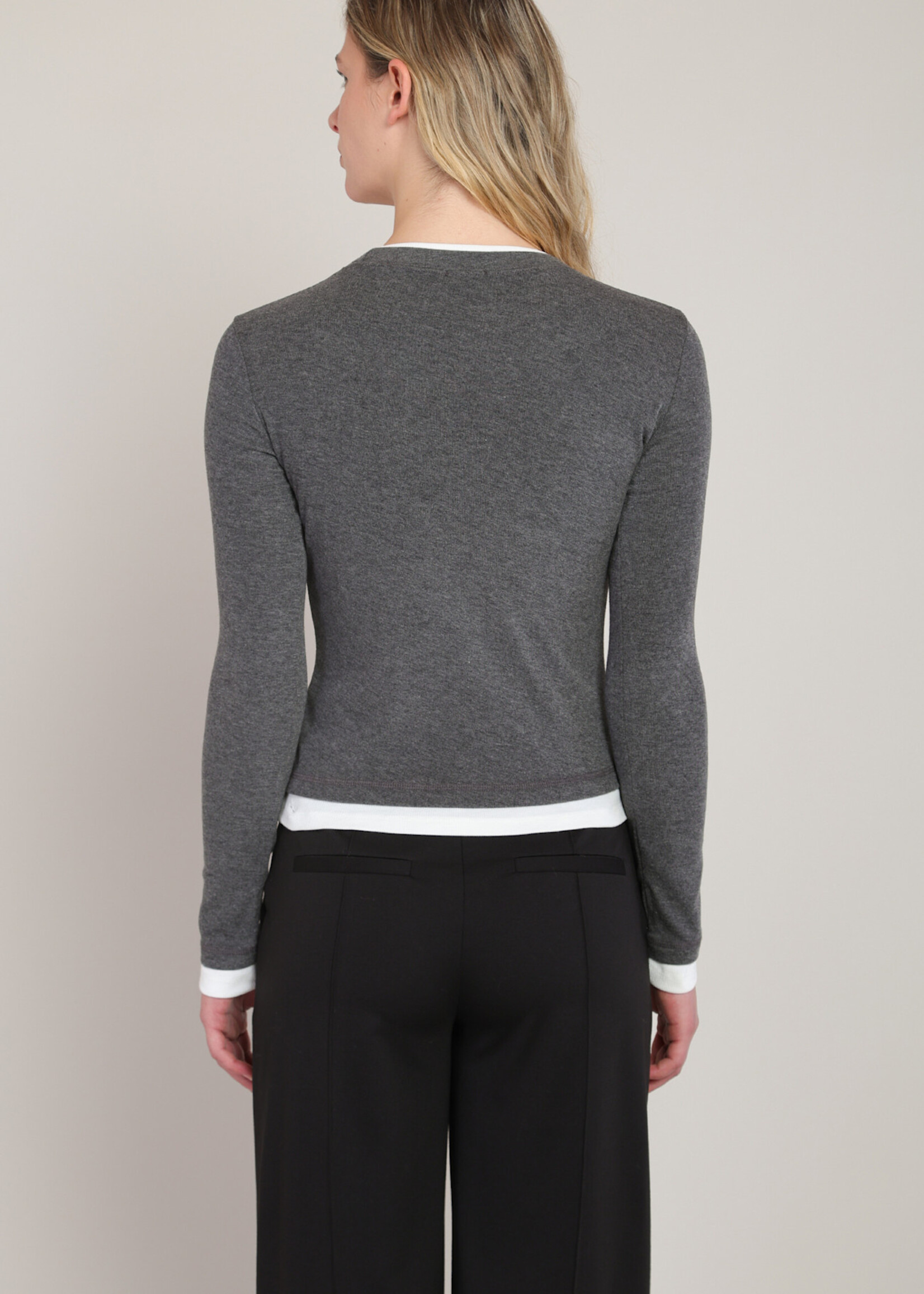 Room 34 Everyday Faux-Layered Crewneck Top