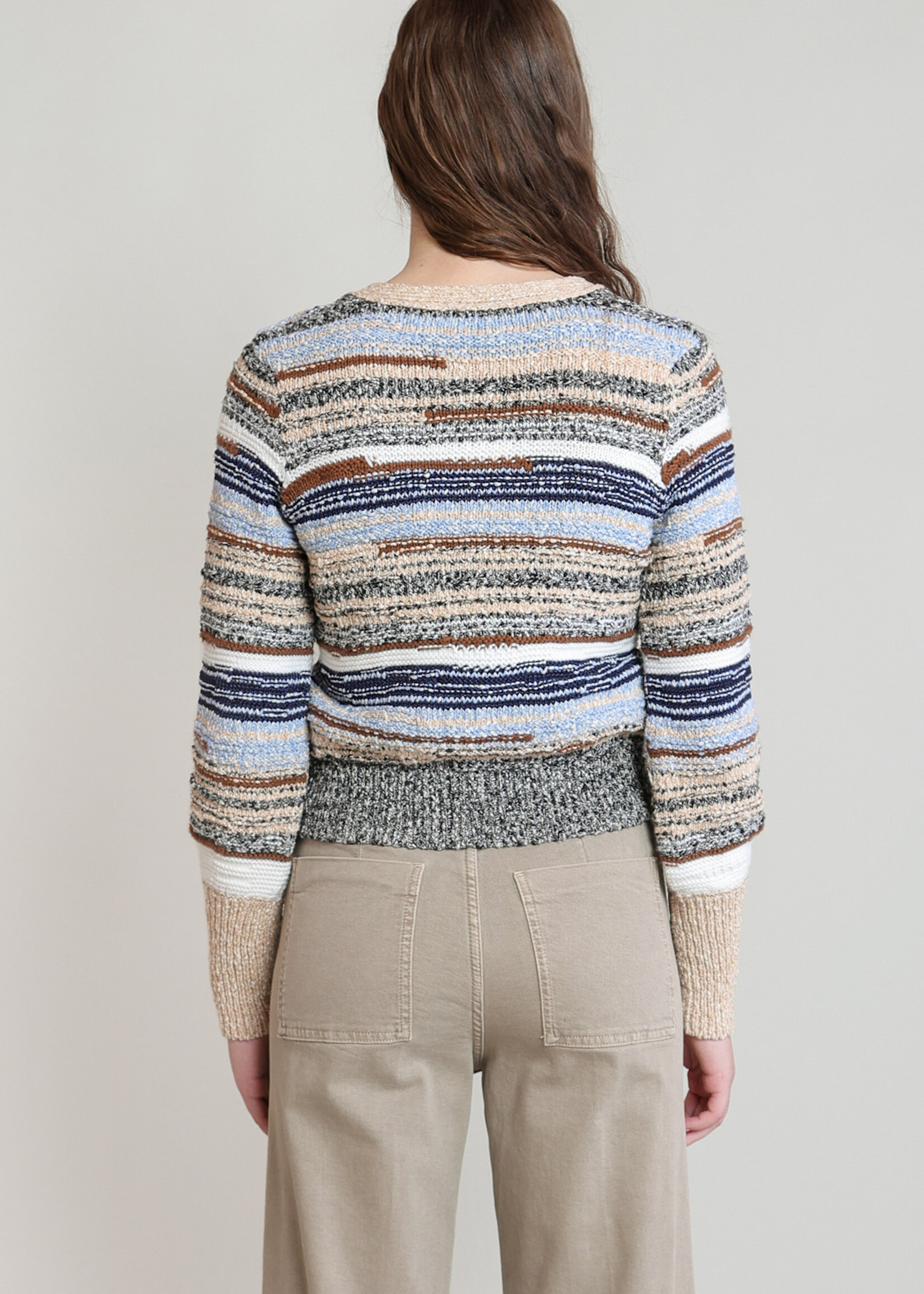 Dex Coastal Horizon Stripe Cardigan