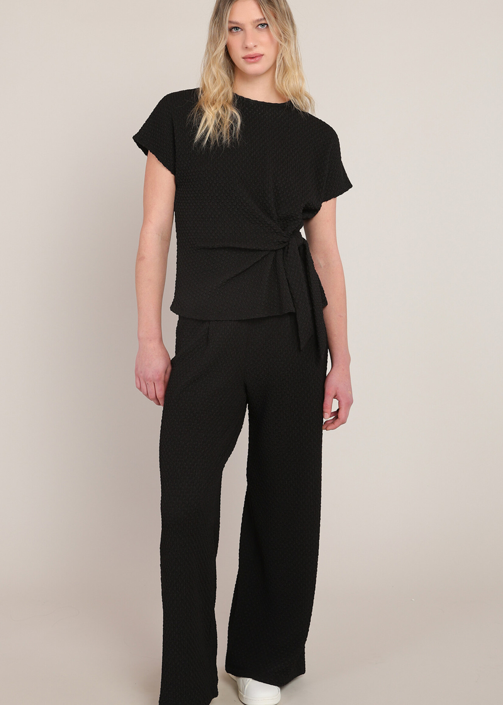 Room 34 Textured Wide Leg Pant
