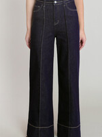 Dex Wide Leg Denim Stitch Pant