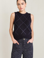Black Tape Sequin Sweater Vest