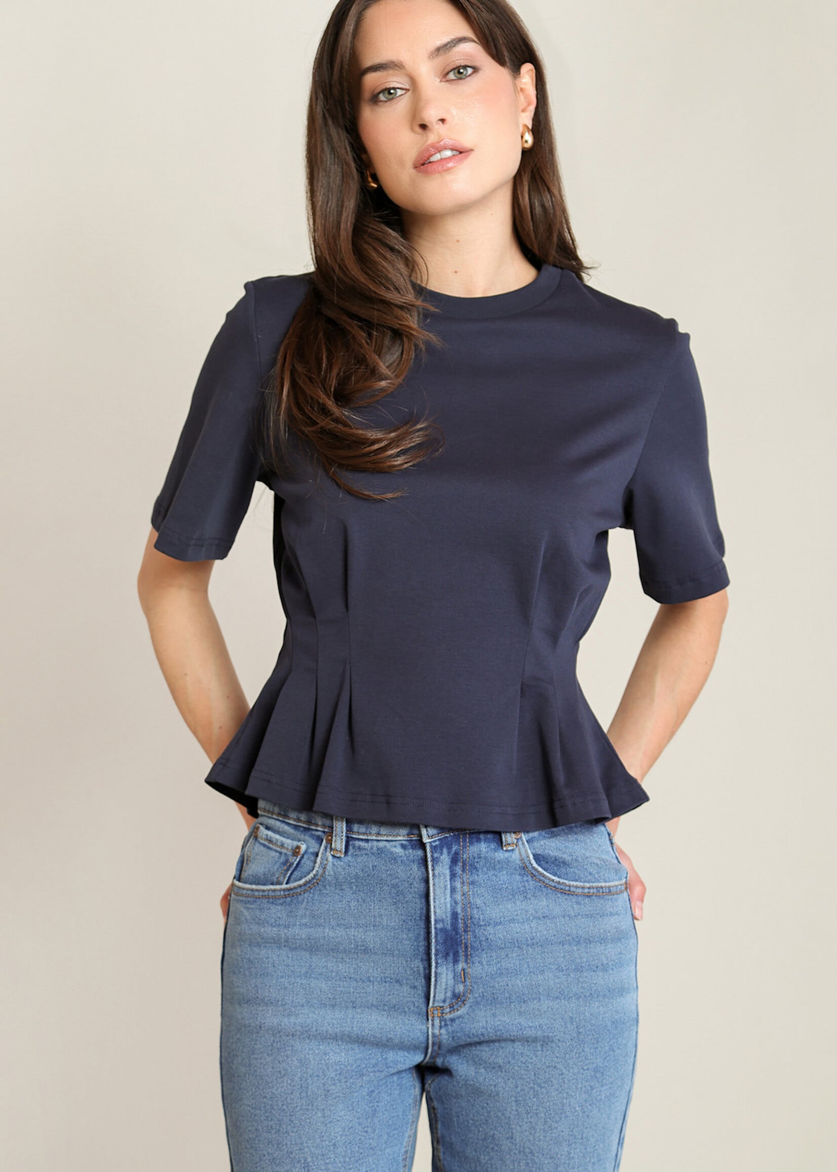 Black Tape Pretty Peplum Top