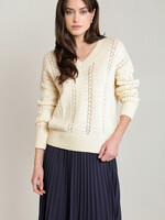 Black Tape Cross V-Neck Sweater