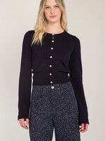 Black Tape Bella Button Crew Neck Cardi