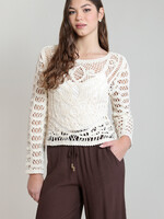Dex Whitecap Open-Knit Cotton Top