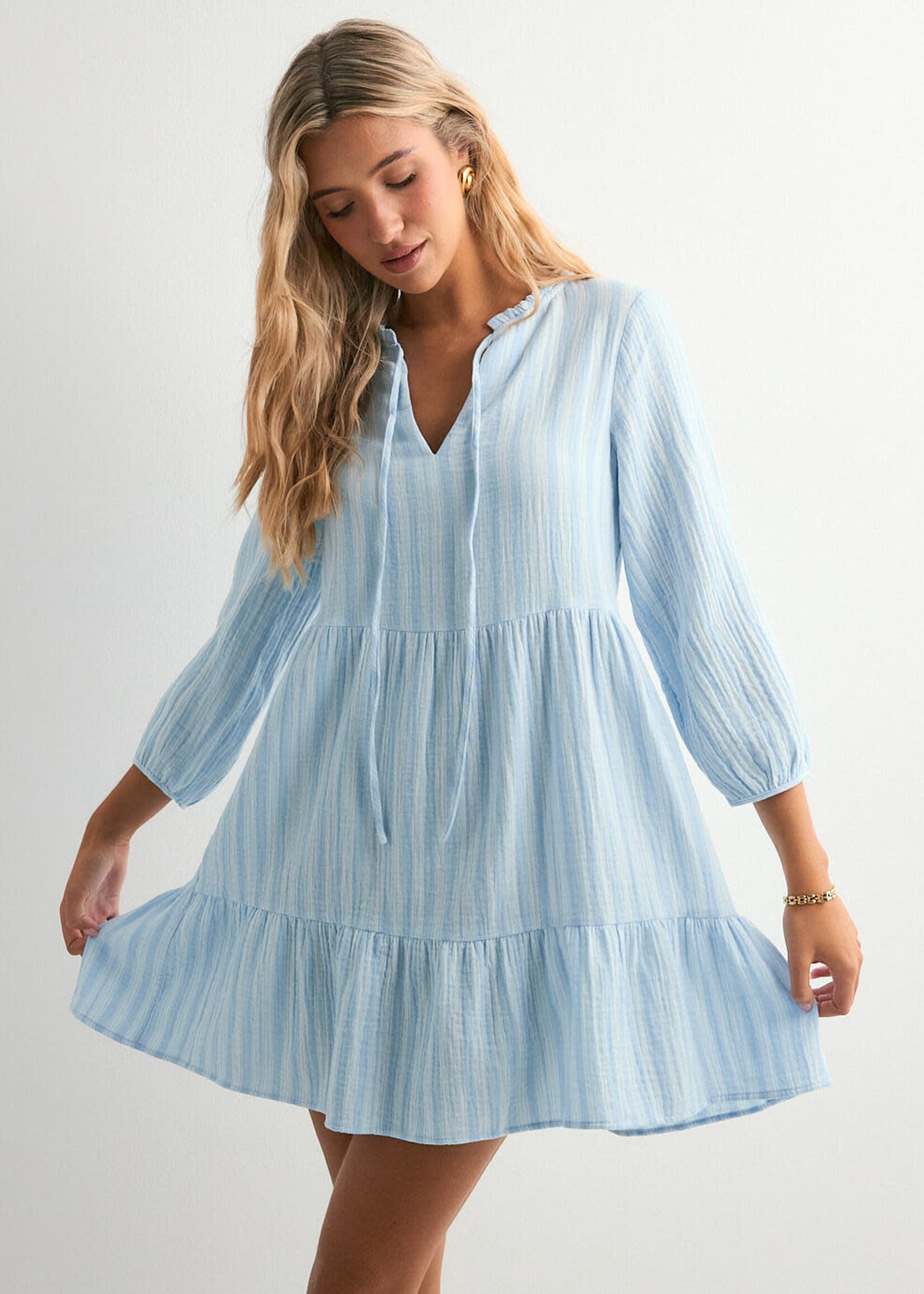 Vero Moda Ocean Air Tiered Tunic Dress
