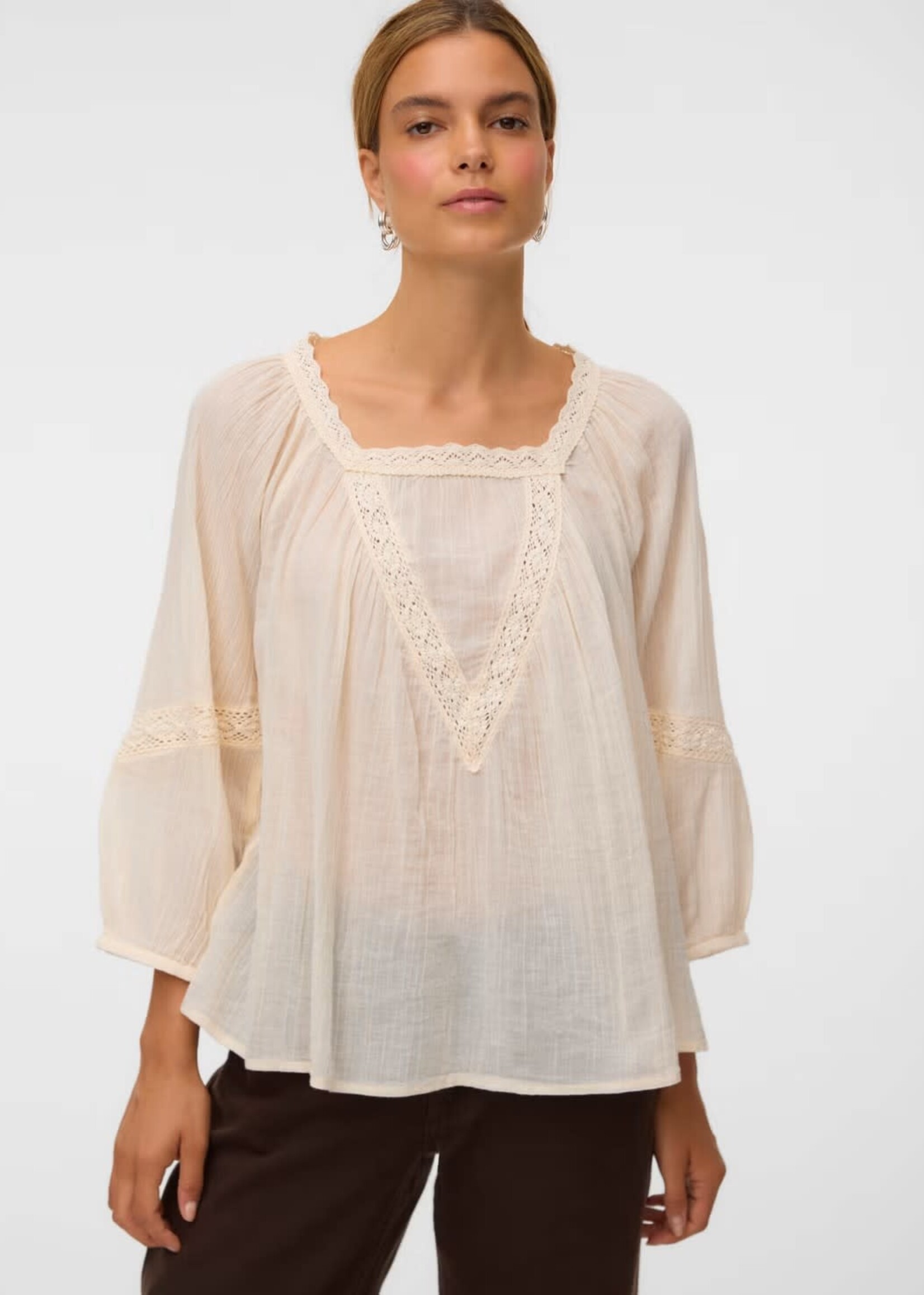 Vero Moda The Heirloom Lace Crinkle Top