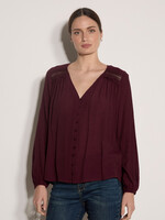 Apricot Painterly Sarasa Ruffle Blouse