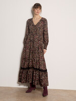 Apricot Painterly Paisley Crochet Maxi