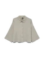 Vero Moda Cotton Crop Button Up