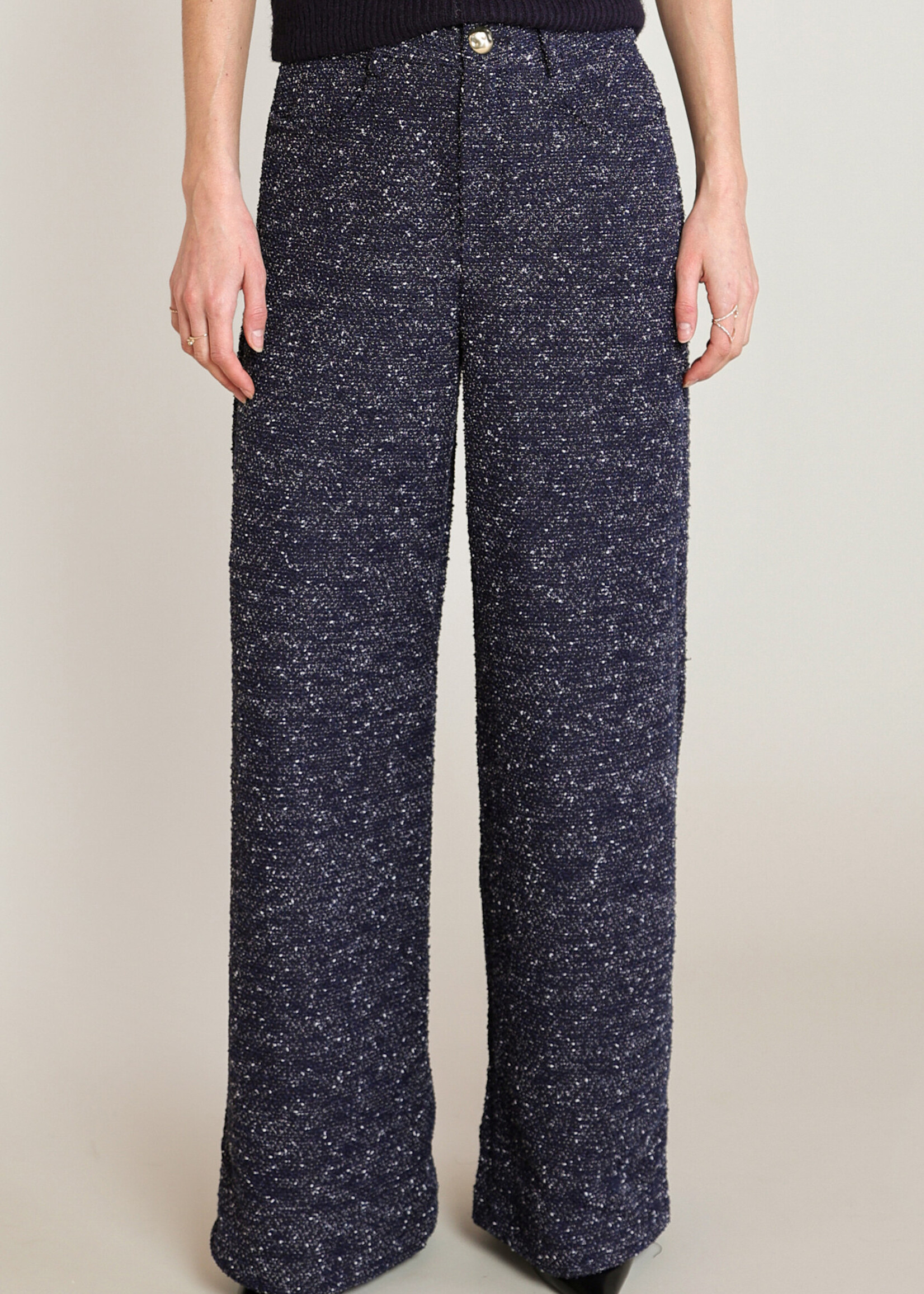Black Tape Boucle Knit Pant