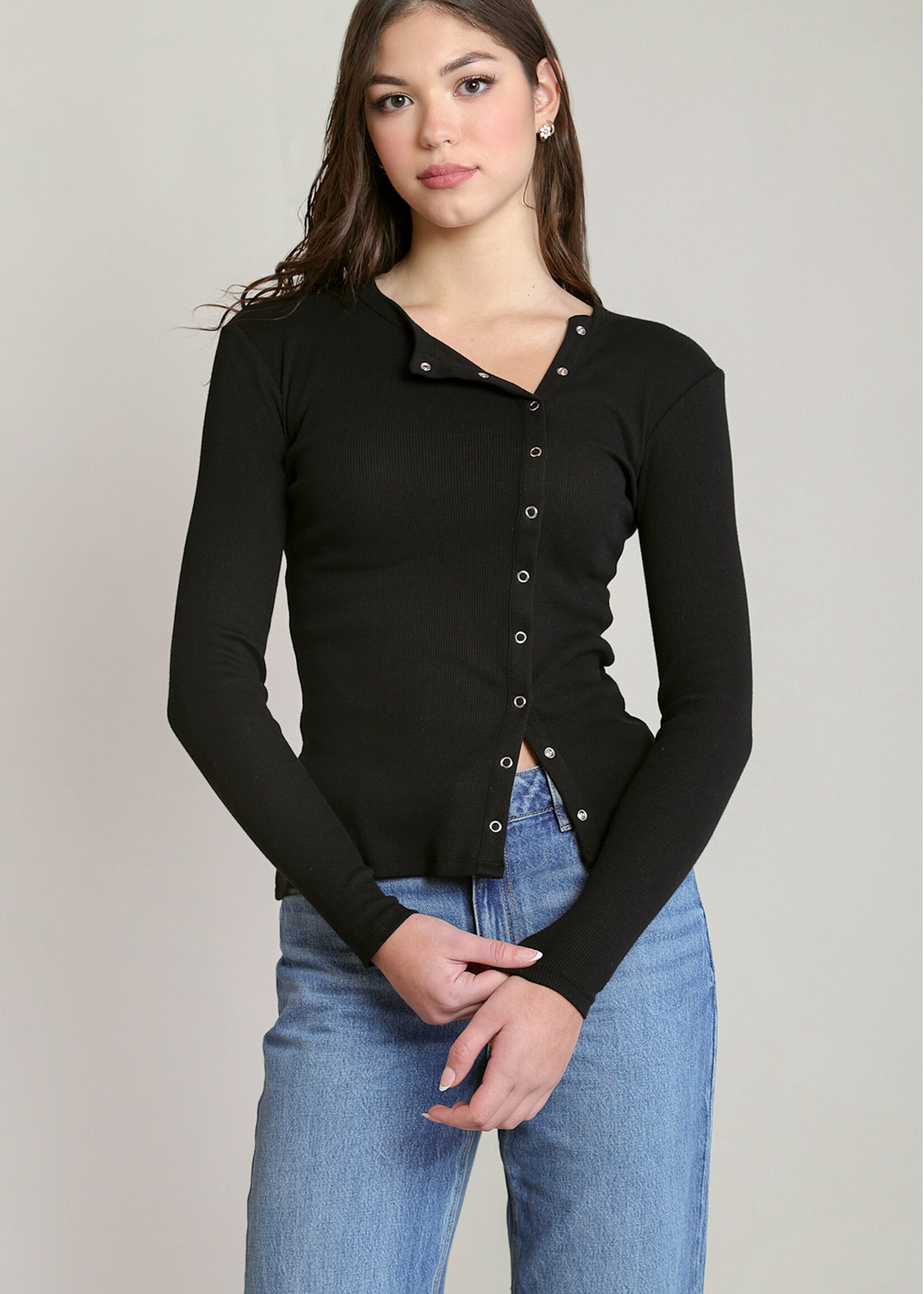 Dex Asymmetric Ace Button-Up