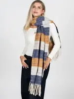C'est Moi Stripe Pattern Blanket Scarf