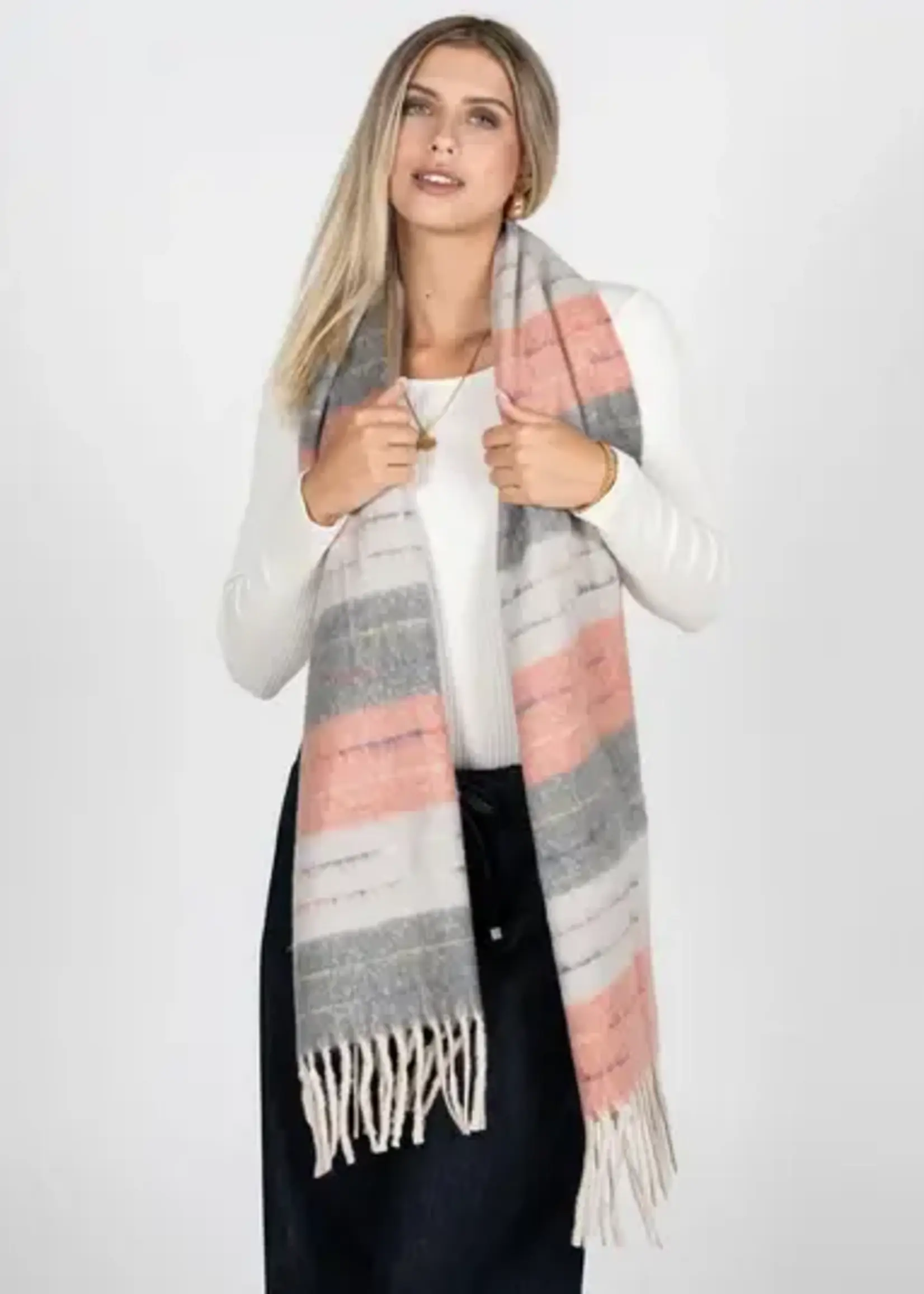 C'est Moi Stripe Pattern Blanket Scarf