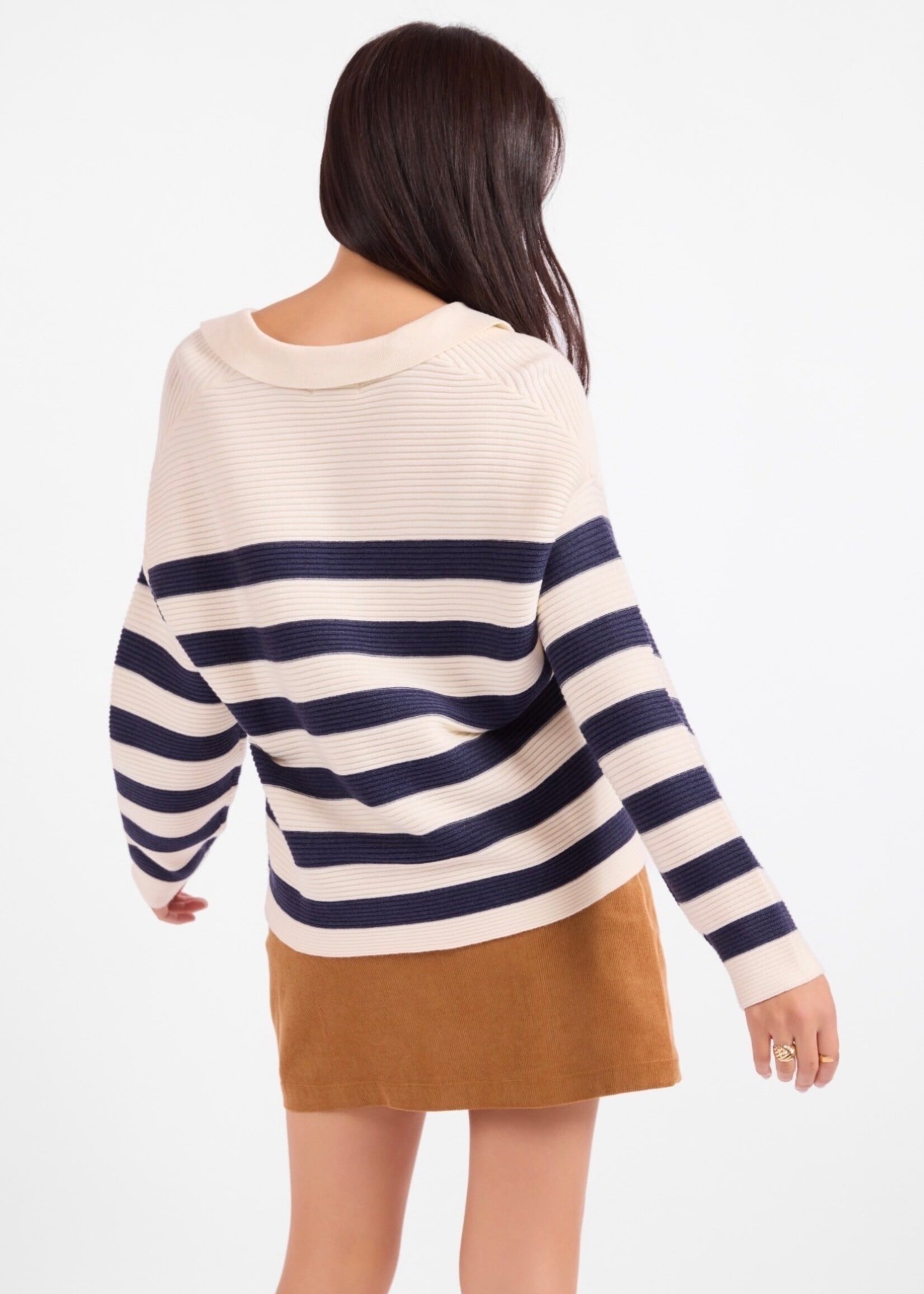 Sadie & Sage Manuscript Stripe Sweater
