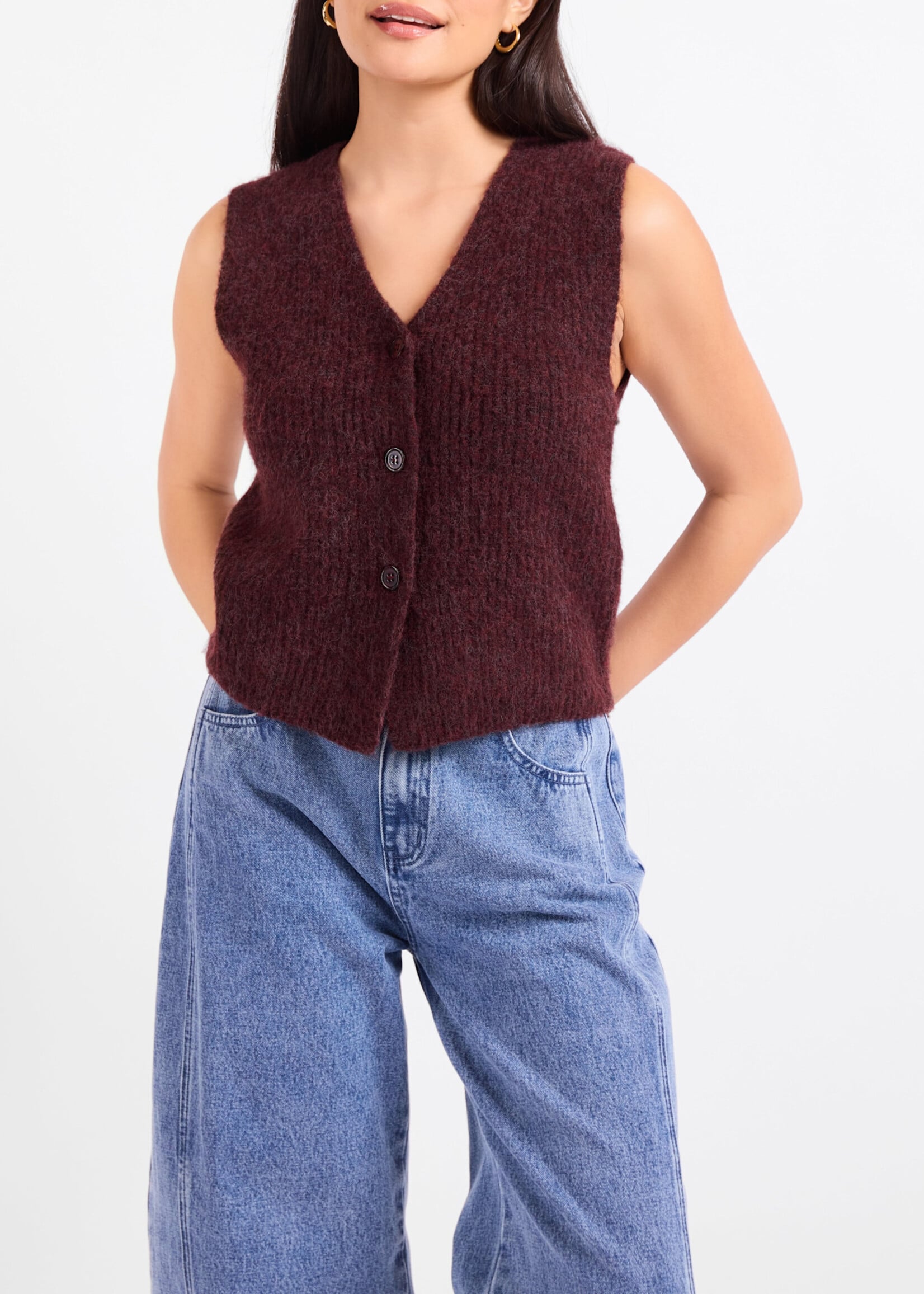 Sadie & Sage Warm Cider Sweater Vest