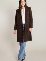 Black Tape Suede Front Button Jacket