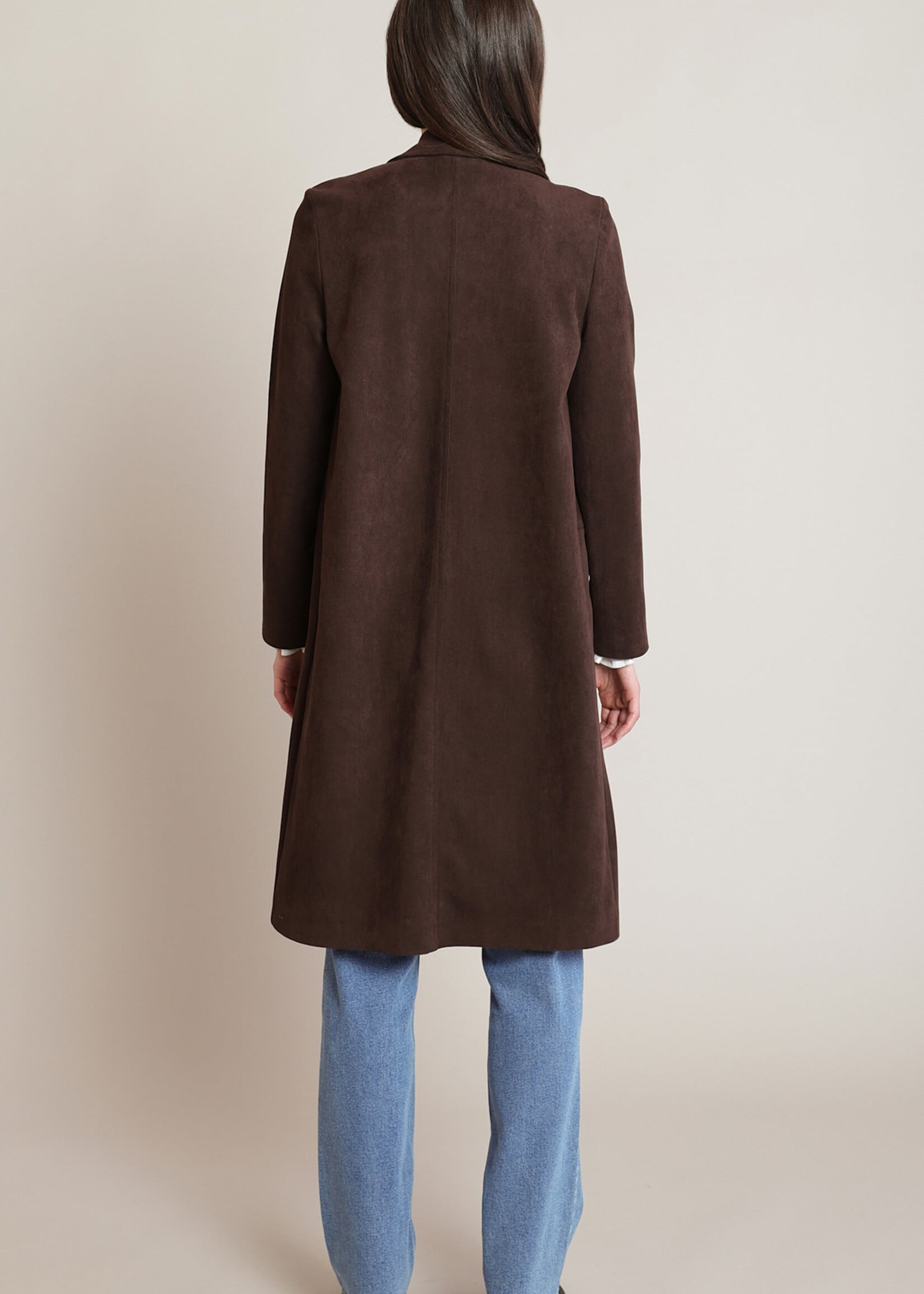 Black Tape Suede Front Button Jacket