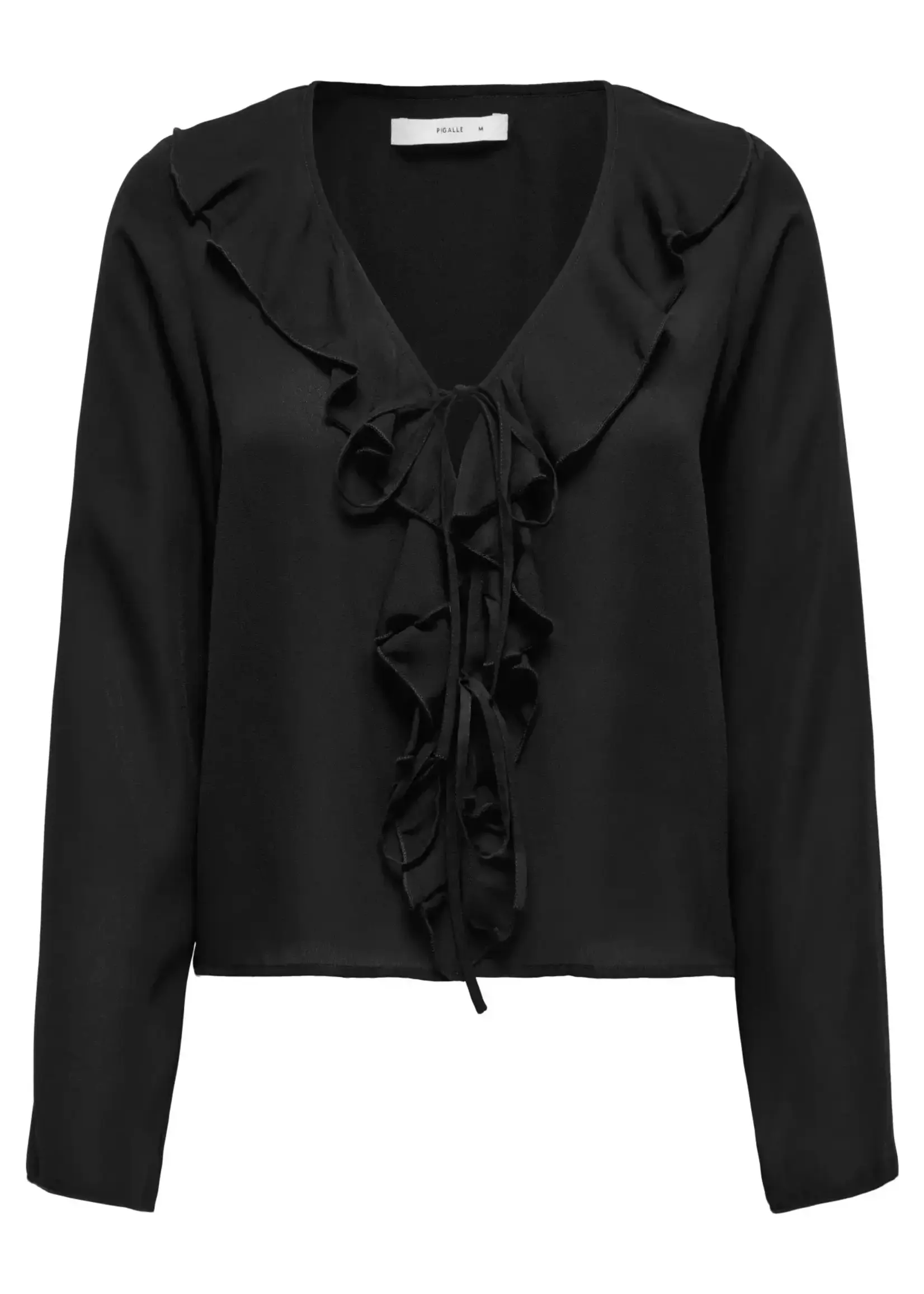 Only Black Front Tie Frill