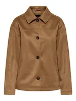 Only Faux Suede Jacket Button-up