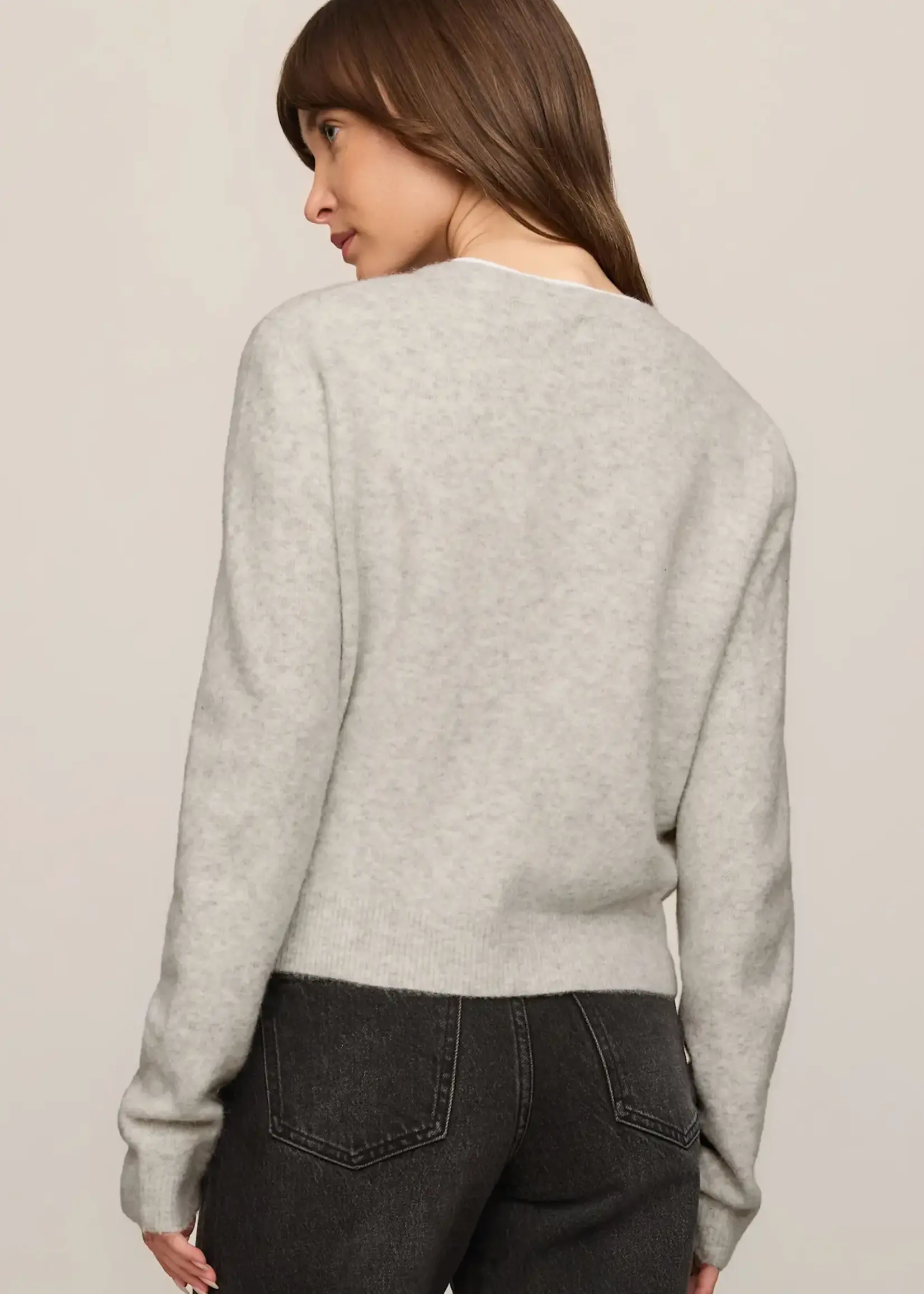 ZSupply Chic Feather Grey Button-Up