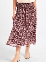 Sadie & Sage Oak Lane Shirred Midi Skirt