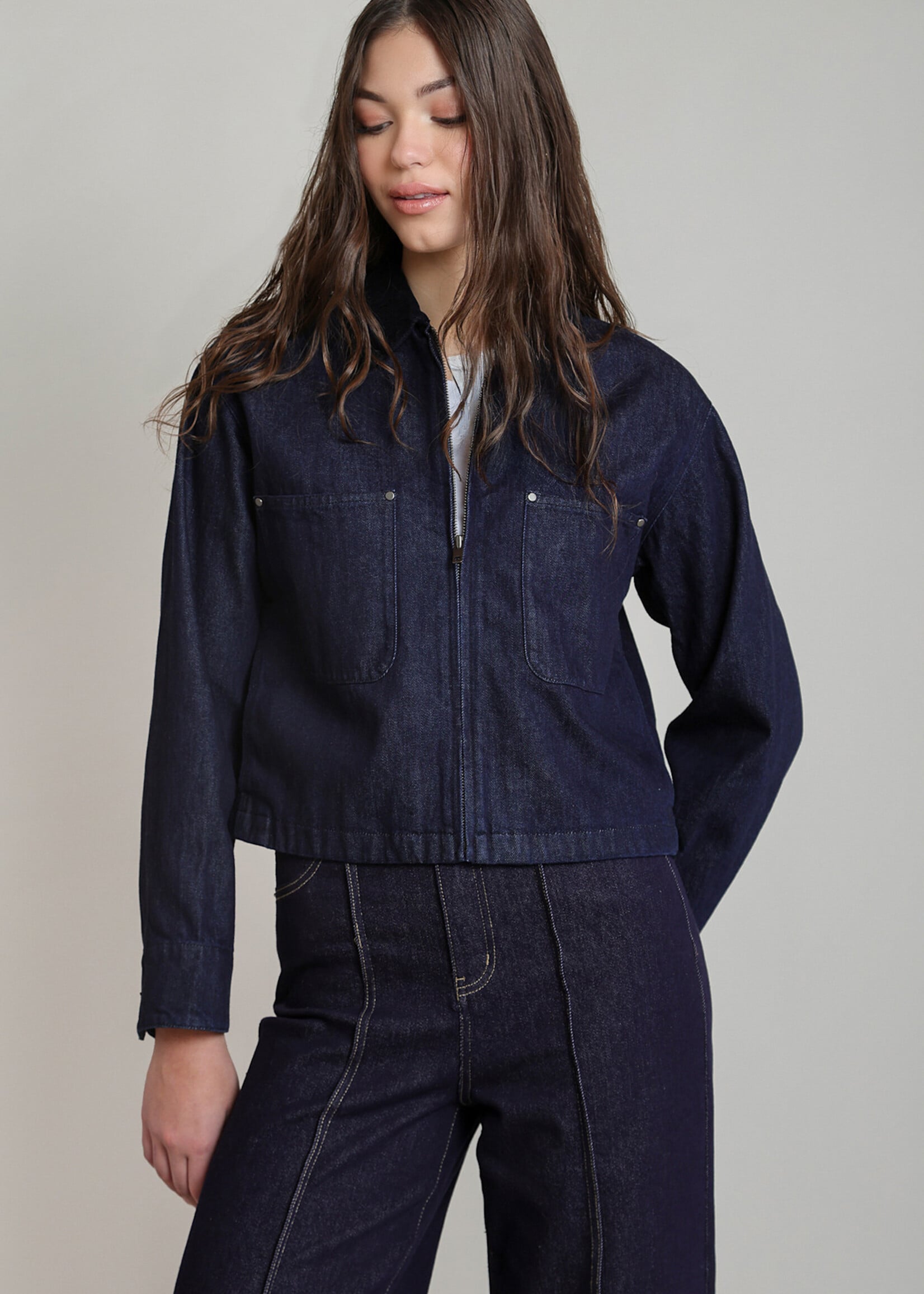 Dex Corduroy Collar Denim Jacket