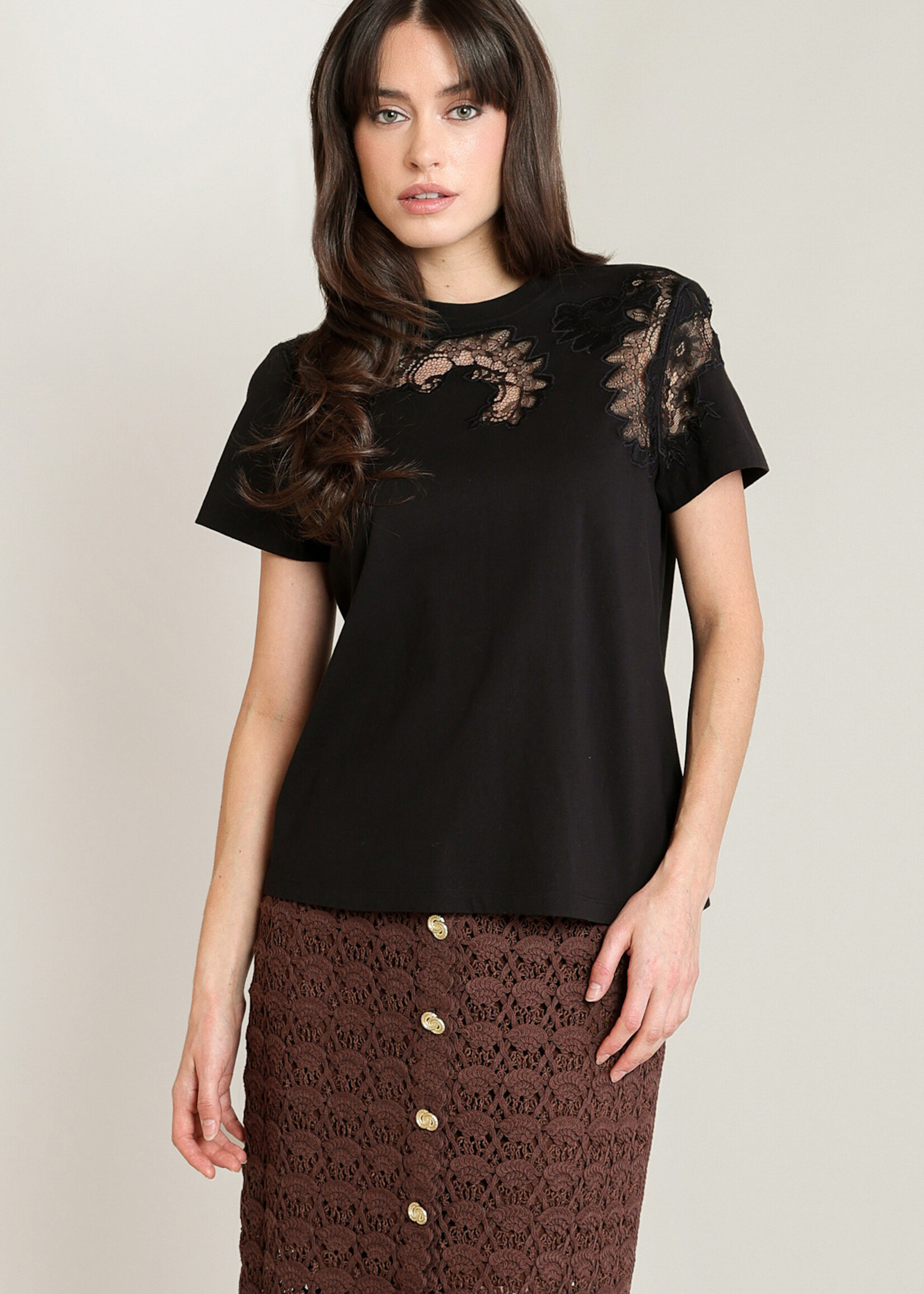 Dex Lace Embroidery Shirt