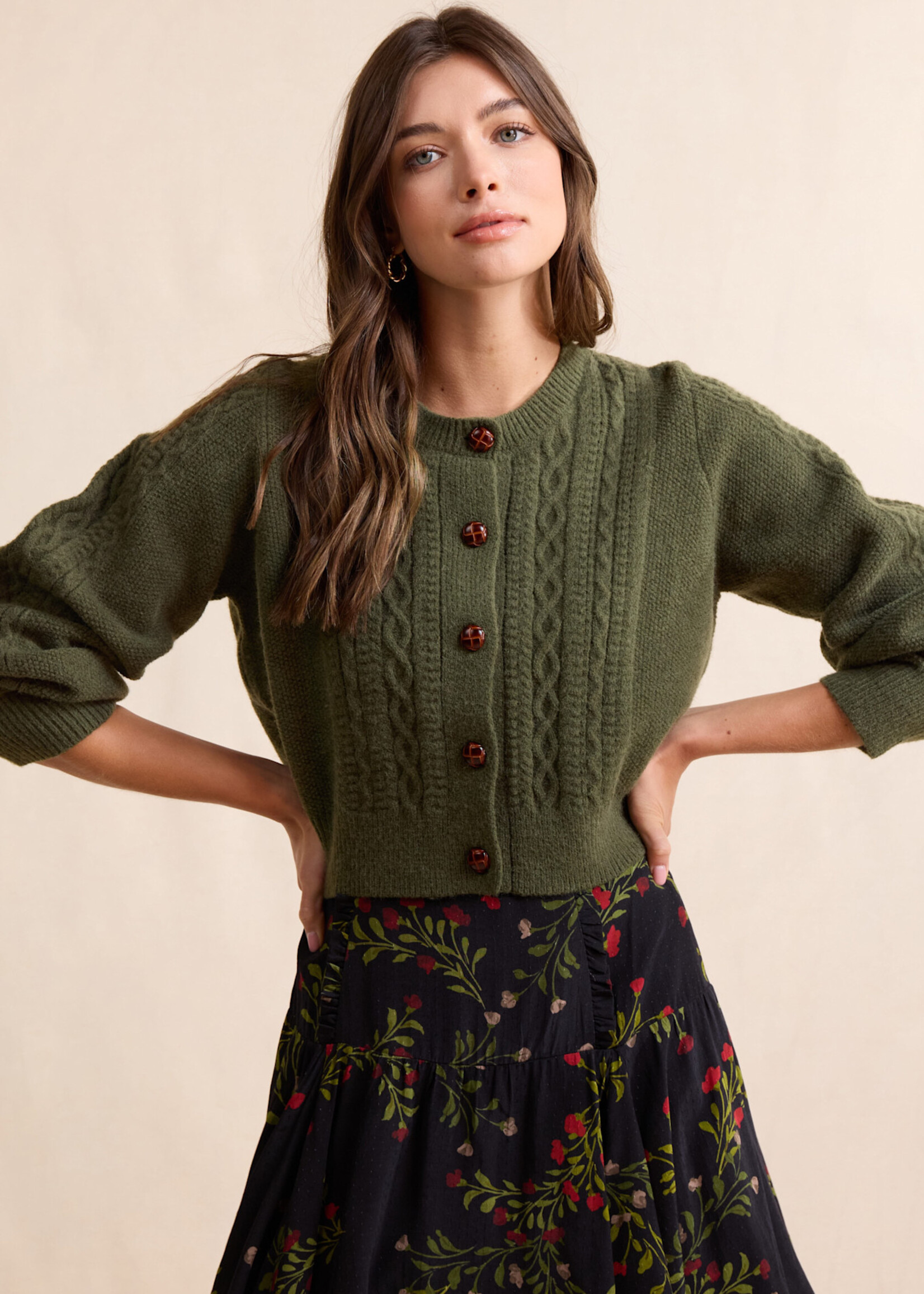 Sadie & Sage Vivian Cable Knit Sweater