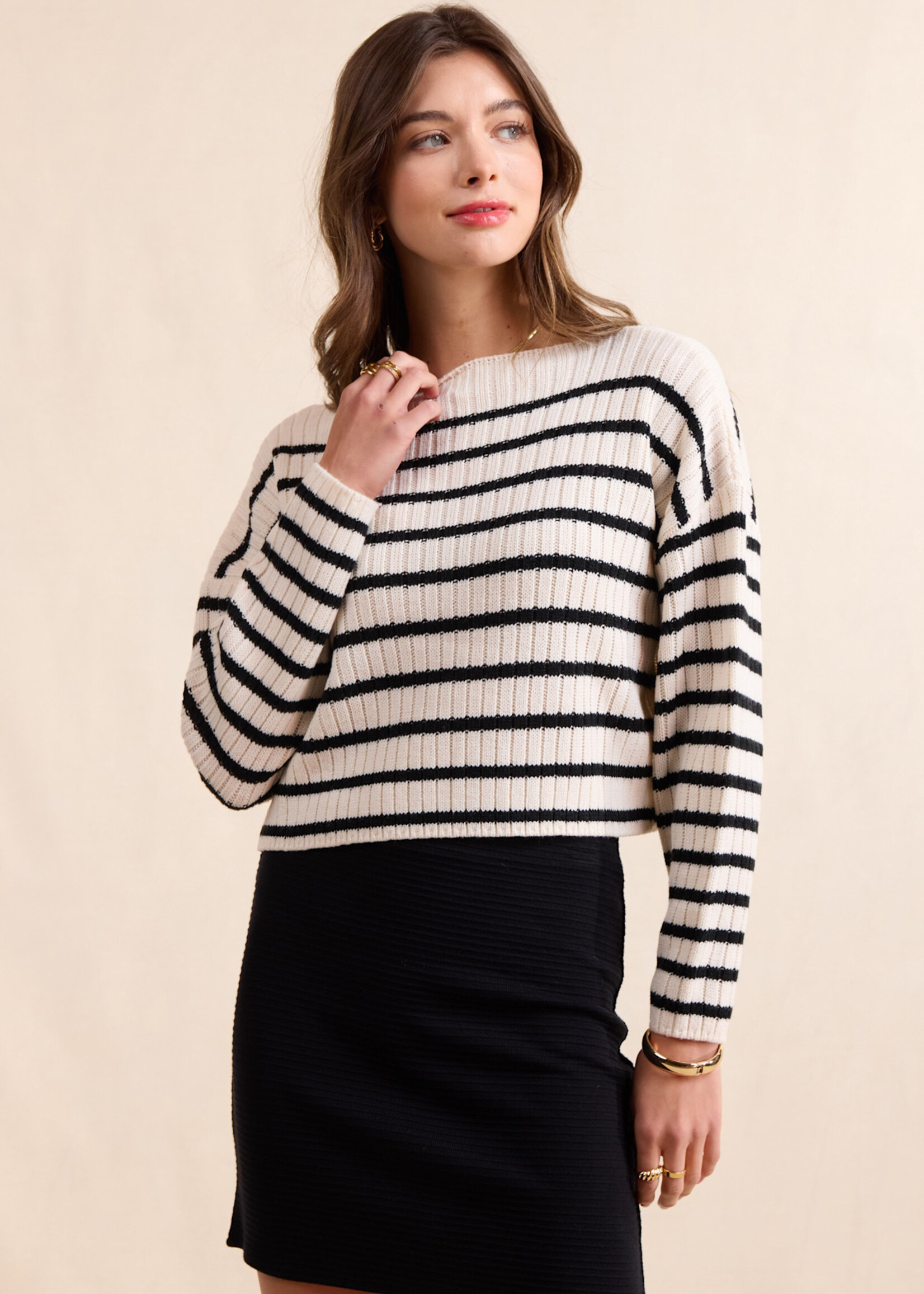 Sadie & Sage Rosalind Stripe Sweater Top