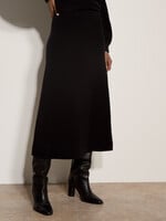 Apricot Ribbed Fluted Skirt