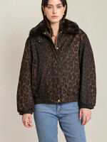Black Tape Roxy Leopard Bomber