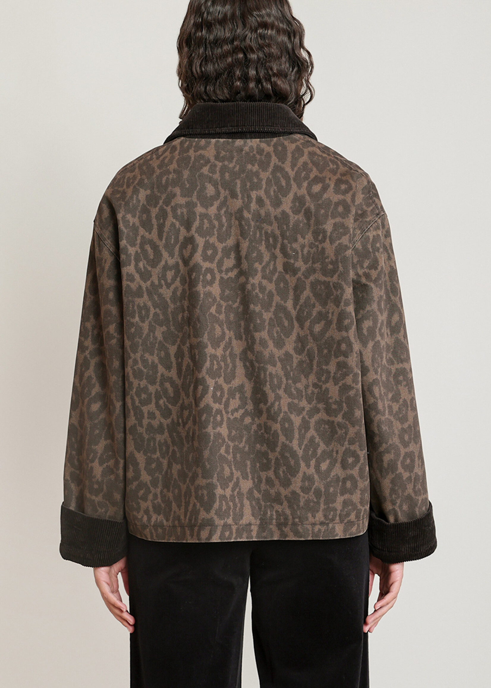 Black Tape Roxy Leopard Bomber