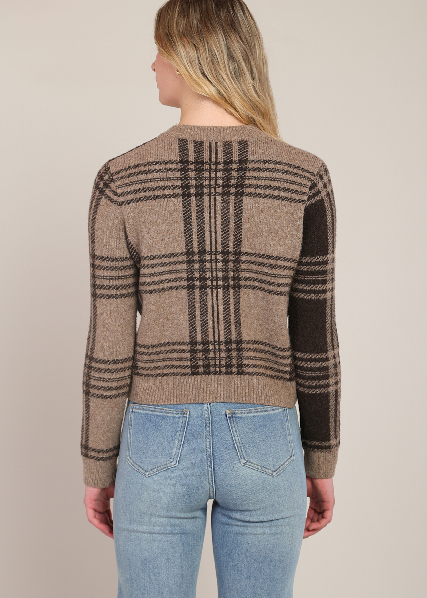 Room 34 Mismatched Plaid Knit