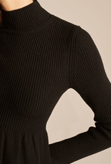 REBECCA TAYLOR Turtleneck Peplum Sweater Dress