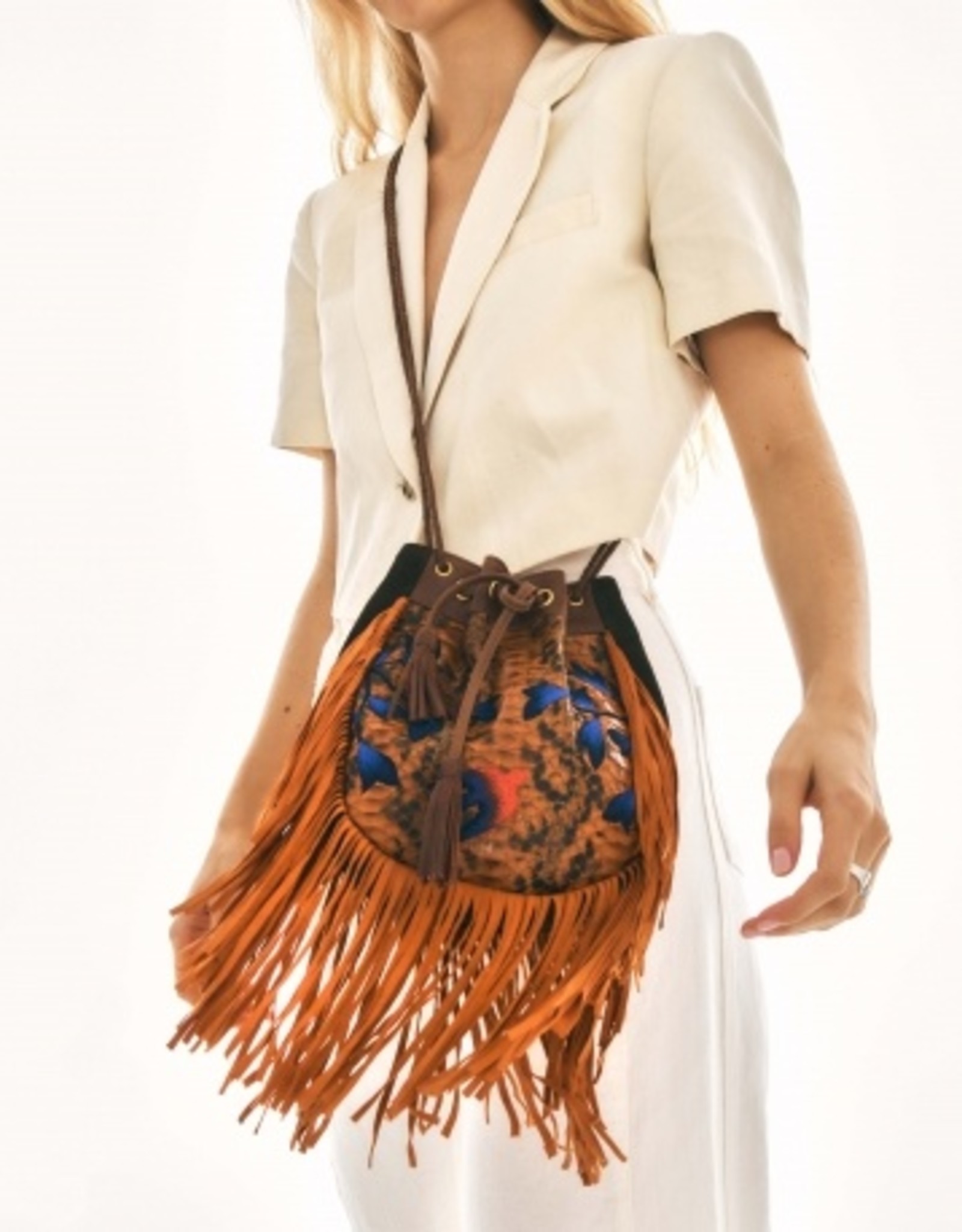 Claris Virot Cheyenne Fringe Embroidered Bag
