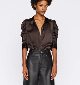 FRAME Vneck Ruffle Collar Top