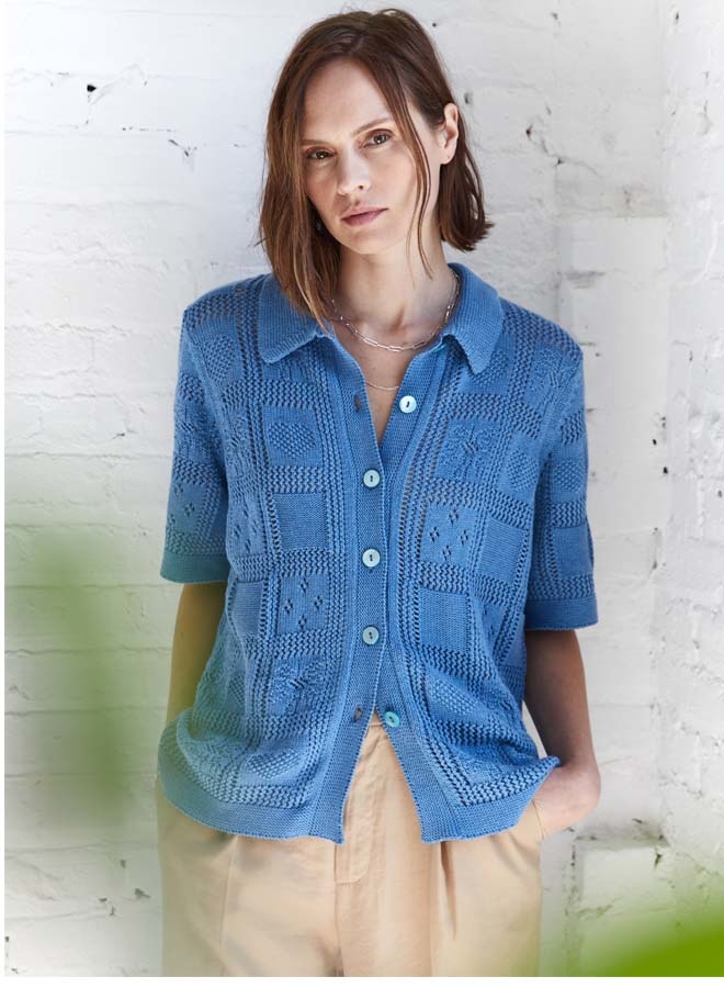 Autumn Cashmere Button Up Mesh Shirt N13274