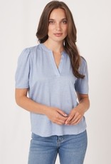 Linen Top w/ slit neck