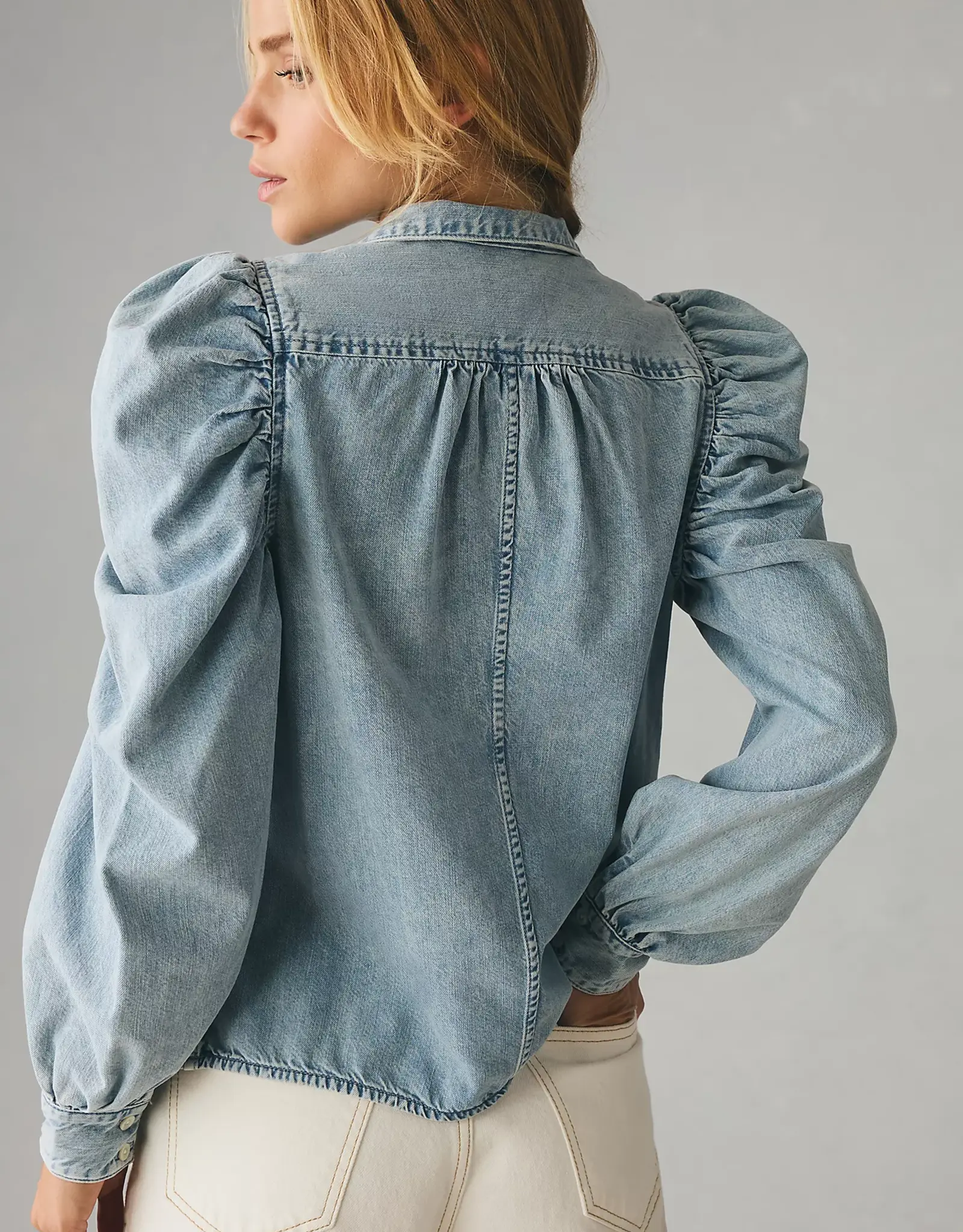 FRAME L/S Gillian Denim Top