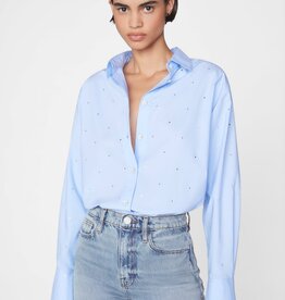 FRAME Oversized Rhinestone Shirt