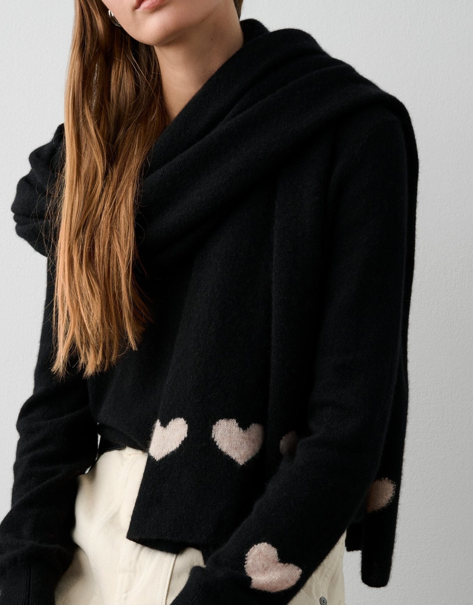 White + Warren Heart Scarf 20675